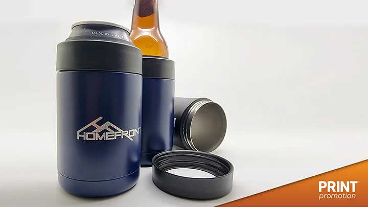 Promotional metal can holder