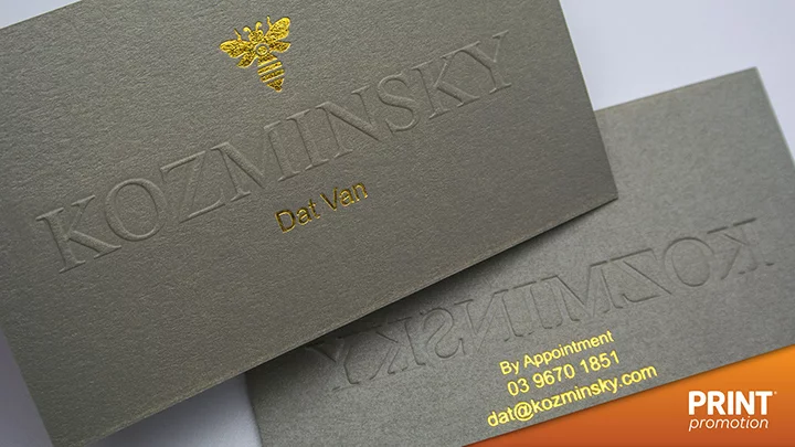 best embossed business cards